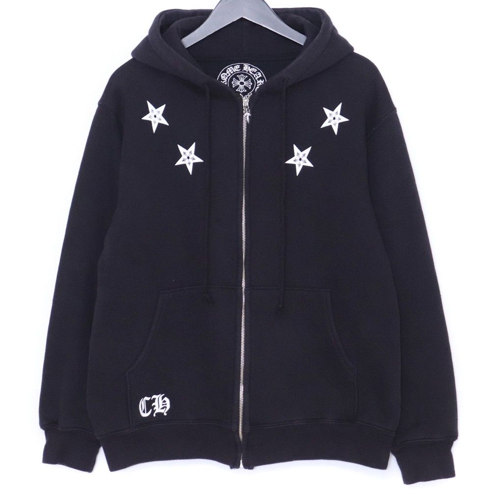 よ*も様 CHROME HEARTS スター ジップ パーカー ブラック よ*も様 CHROME HEARTS スター ジップ パーカー ブラック CHROME
