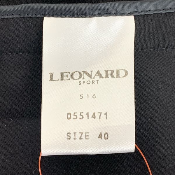 未使用級 レオナール ファッション 刺繍 プリント テーラードジャケット 11号 ◇ レオナール LEONARD テーラードジャケット 袖裏プリント 花柄