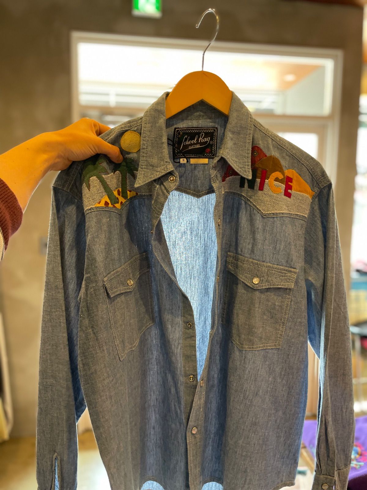 School Rag Western shirt chambray Made in France - メルカリ