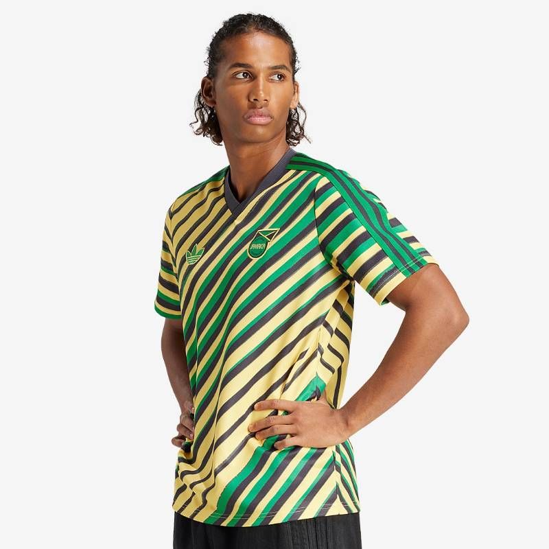 【送料無料・匿名配送】adidas Originals アディダス オリジナルス ジャマイカ代表 公式 シャツ 黄 緑 黒 トレフォイル 新品 正規品