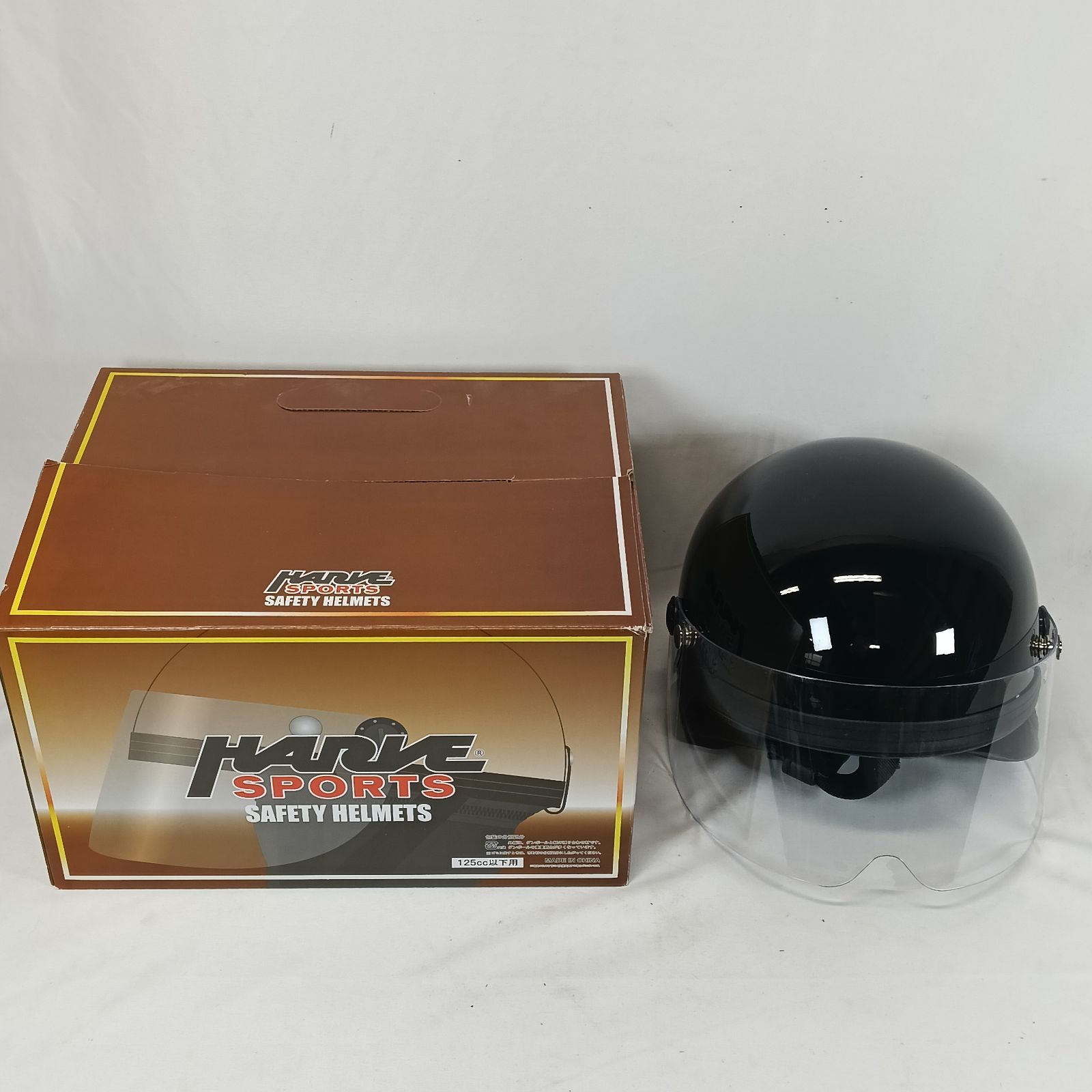 未使用新品 リード工業 HARVE HS-2 ハーフヘルメット ブラック 125cc 