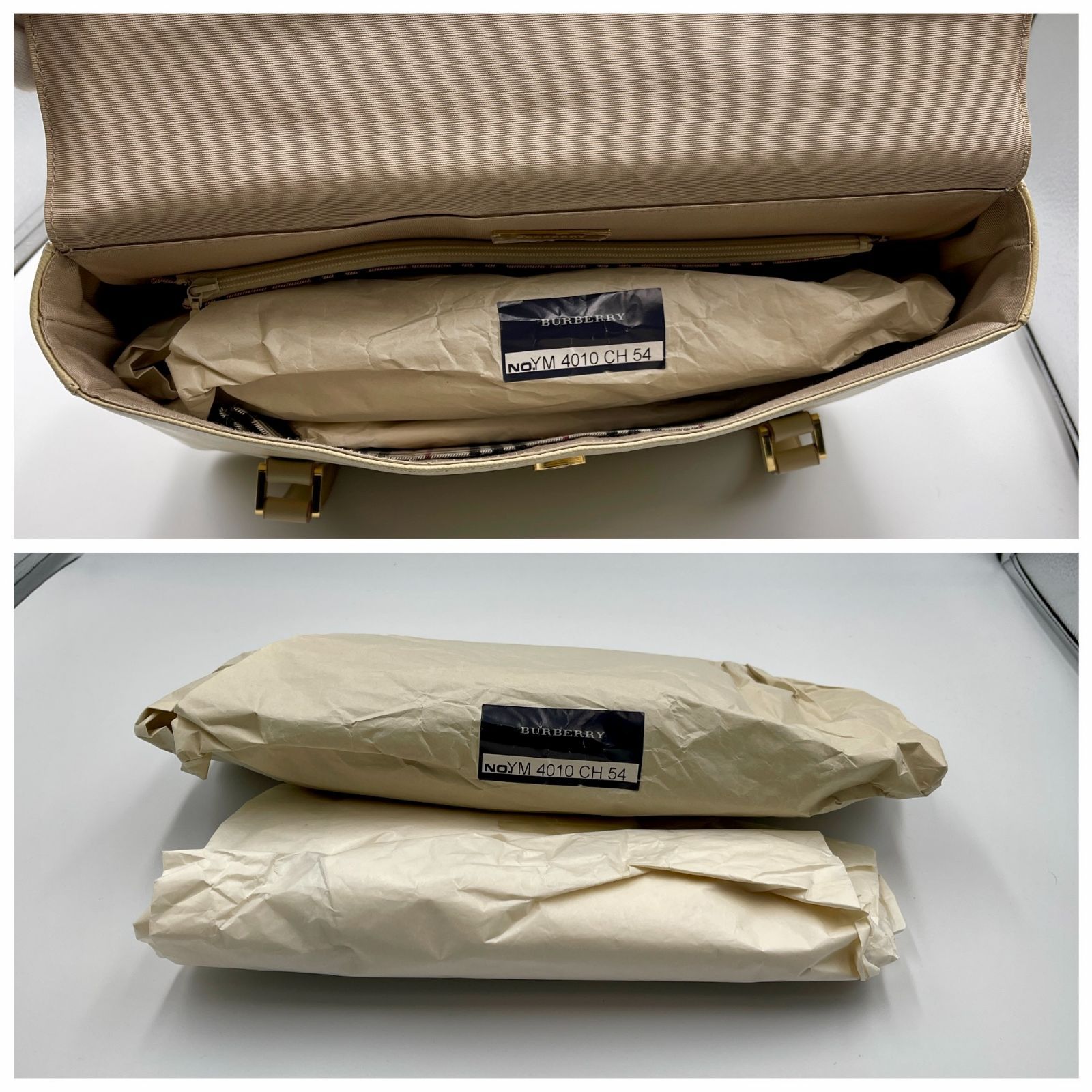 ④【極美品】BURBERRY バーバリー サフィアーノレザー フラップ 