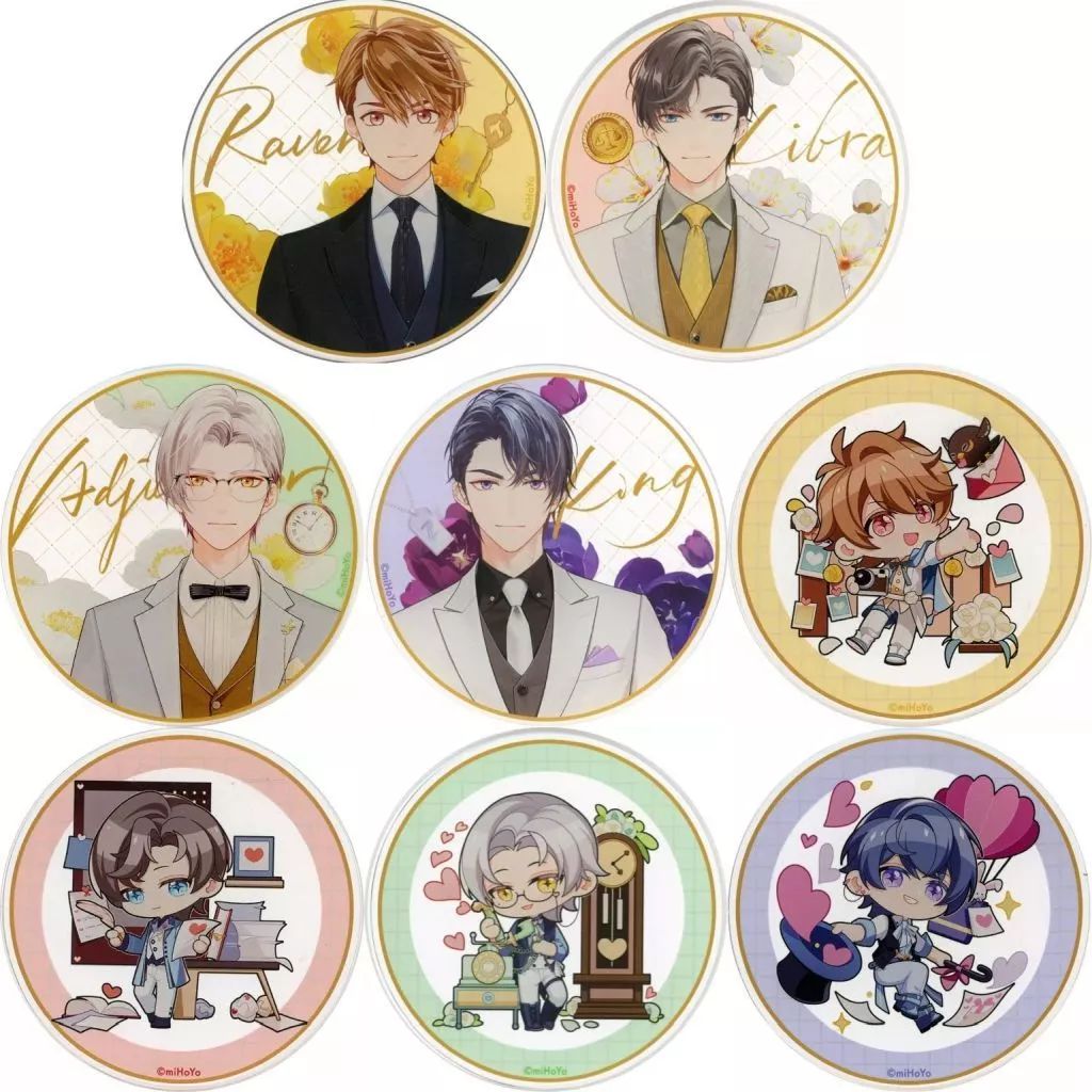 中古】コースター 全8種セット アクリルコースター 「未定事件簿 2周年