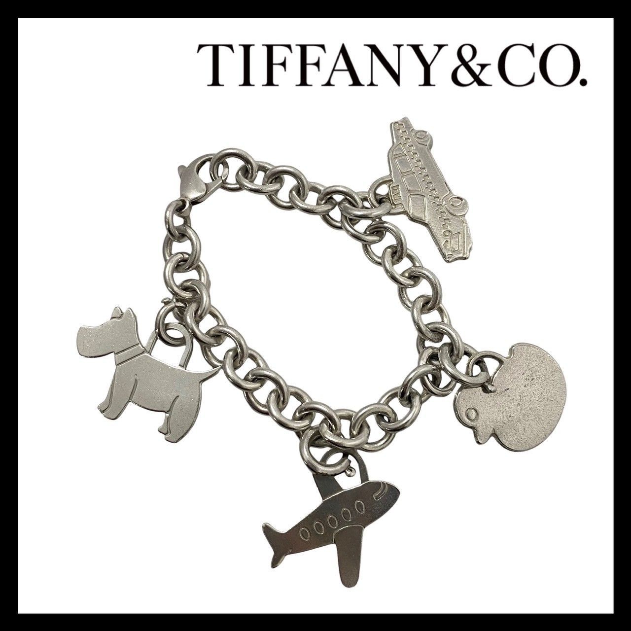 M【TIFFANY&Co.】チェーン チャーム ブレスレット SV925 SILVER