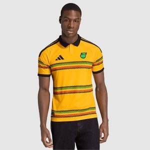 【送料無料・匿名配送】adidas アディダス ジャマイカ代表 公式 ホーム シャツ 2026 金 ラスタカラー ポロ襟 新品 正規品