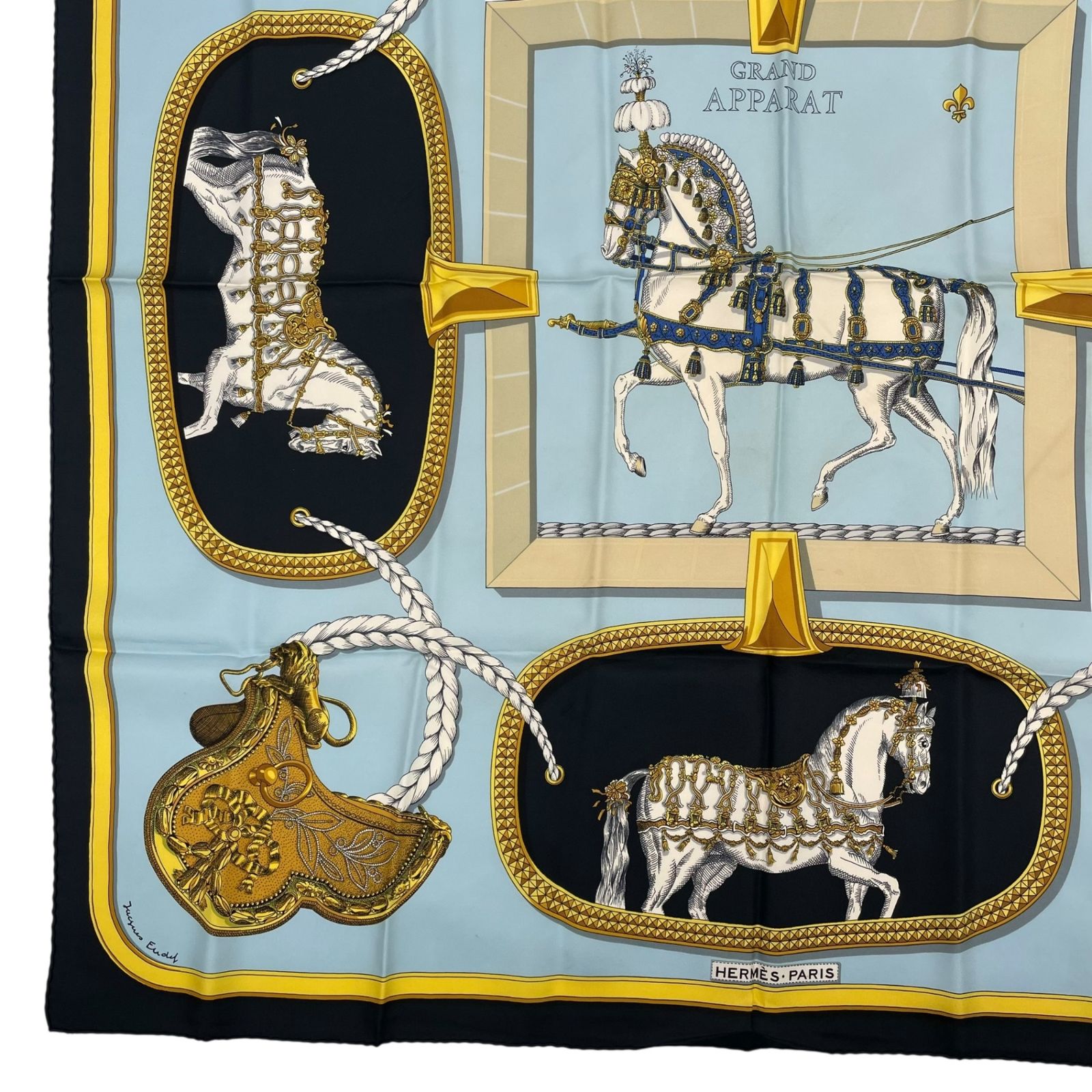 HERMES エルメス スカーフ シルク カレ90 GRAND APPARAT 盛装の馬