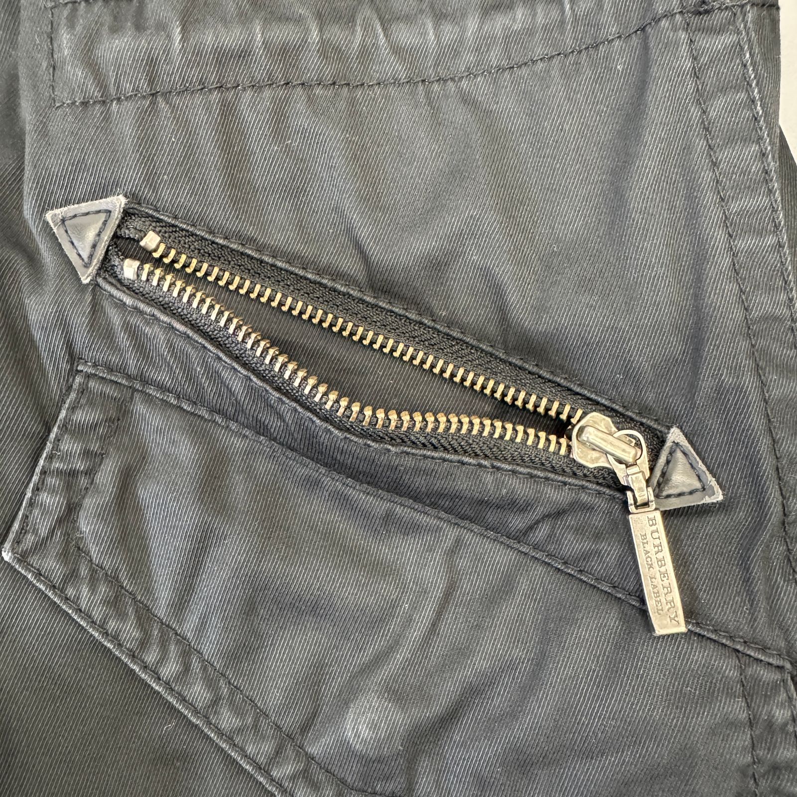 BURBERRY BLACK LABEL モッズコート M 黒 ノバチェック フード付き