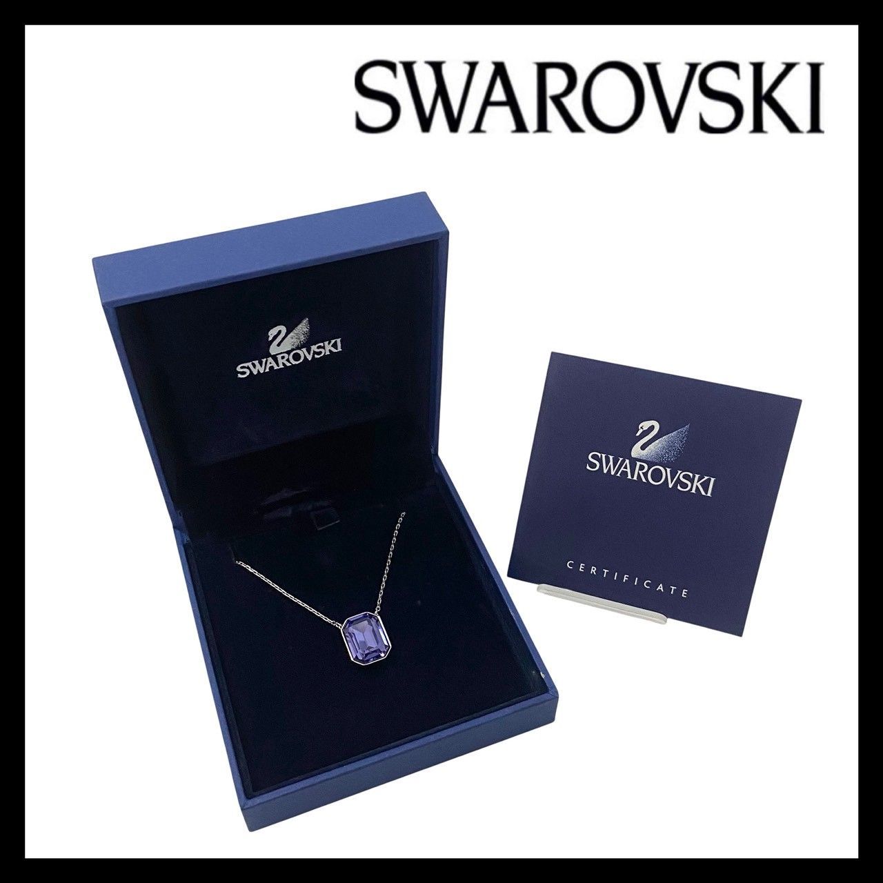 Y【SWAROVSKI】ヴィニ タンザナイト ネックレス クリスタル シルバー 