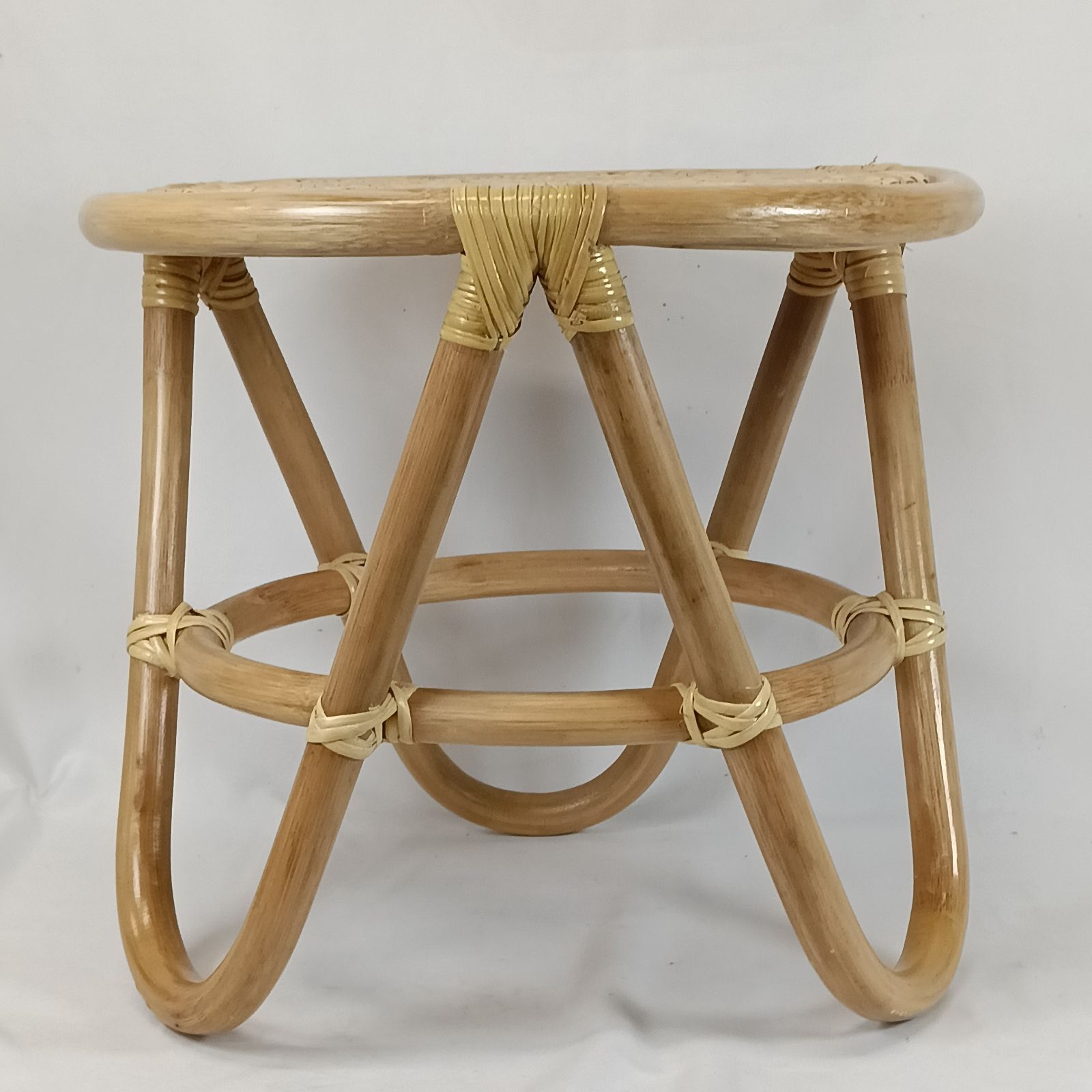 美品 モモナチュラル LOTTI MINI TABLE-RT ラタン サイドテーブル 椅子 
