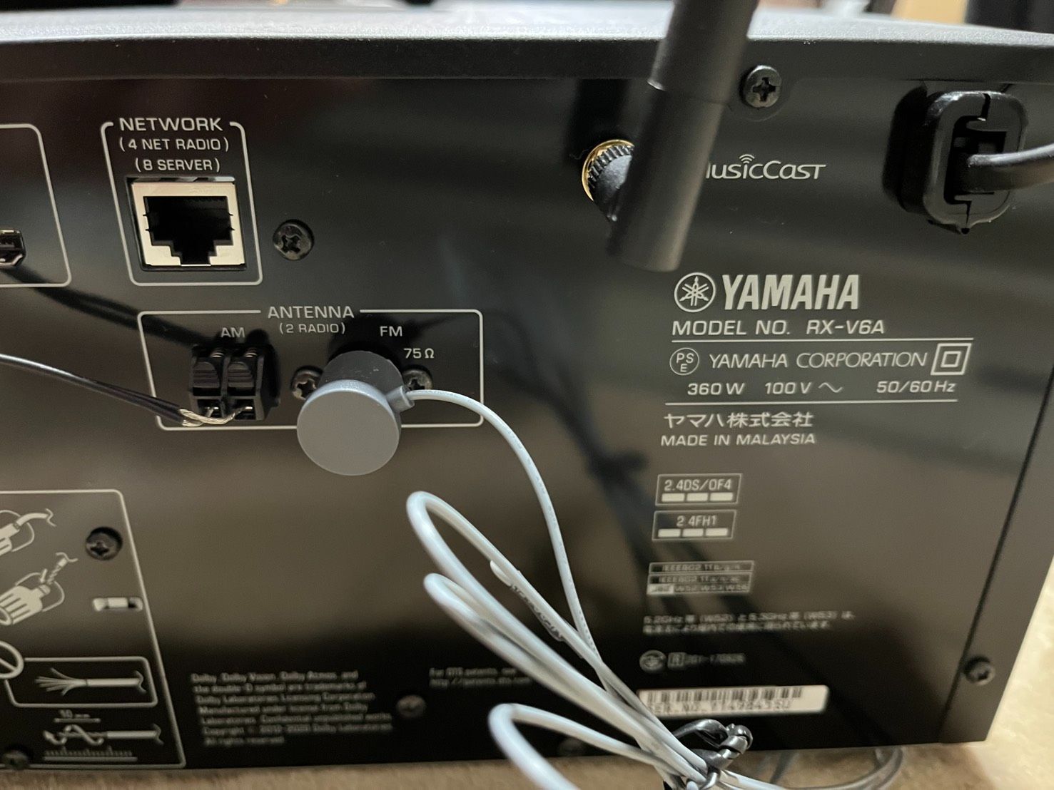 ○ 美品 YAMAHA AVアンプ RX-V6A MusicCast対応 ヤマハ AVレシーバー