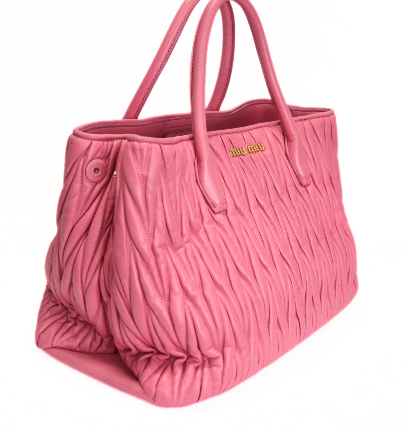Miu Miu ミュウミュウ マテラッセ 2WAYバッグ レザー ピンク 【73920 