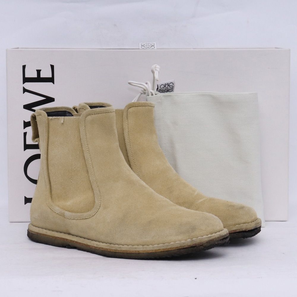 26.5cm相当 LOEWE スウェードレザー チェルシーブーツ サイズ41 26.5cm相当 LOEWE スウェードレザー チェルシーブーツ サイズ41