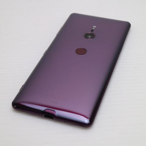 良品中古 SOV39 Xperia XZ3 ボルドーレッド スマホ 本体 白ロム 中古