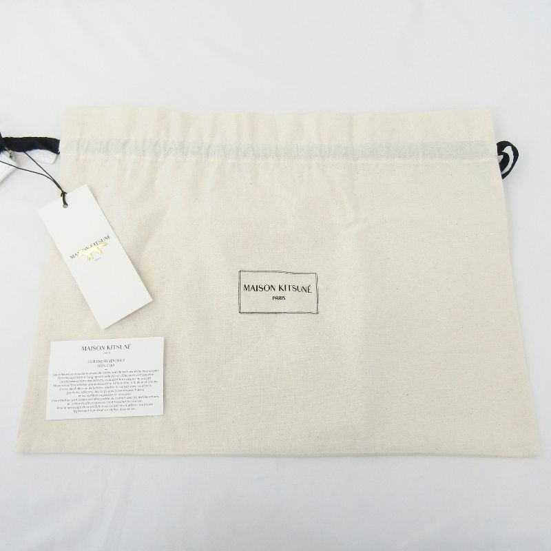 美品 MAISON KITSUNE メゾンキツネ ポーチ JU05335LC0033 フラット