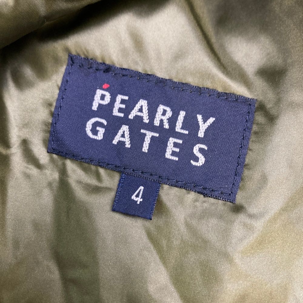 サイズ：4 PEARLY GATES パーリーゲイツ ダウンベスト カーキ系