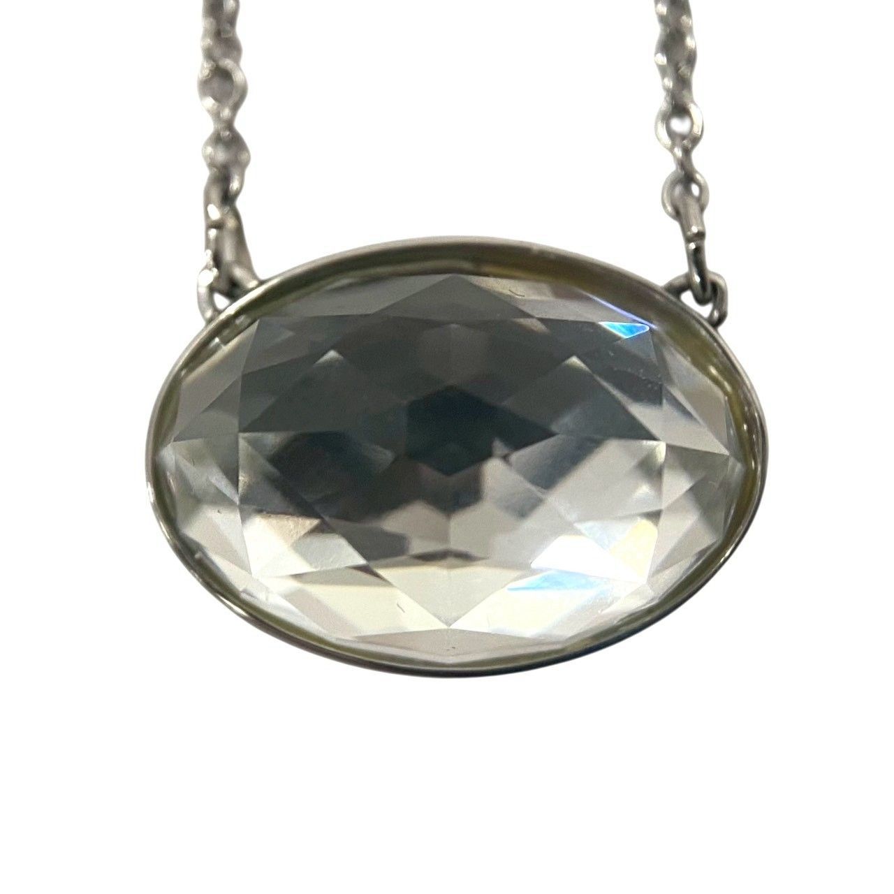 Y【SWAROVSKI】バニラ クリスタル ネックレス シルバーカラー クリア 