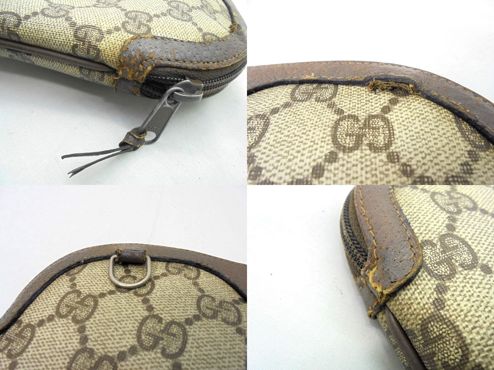 26g-267x【】【難あり】GUCCI ｸﾞｯﾁ ｵｰﾙﾄﾞｸﾞｯﾁ ｼｮﾙﾀﾞｰﾊﾞｯｸﾞ ｼｪﾘｰﾗｲﾝ 904 