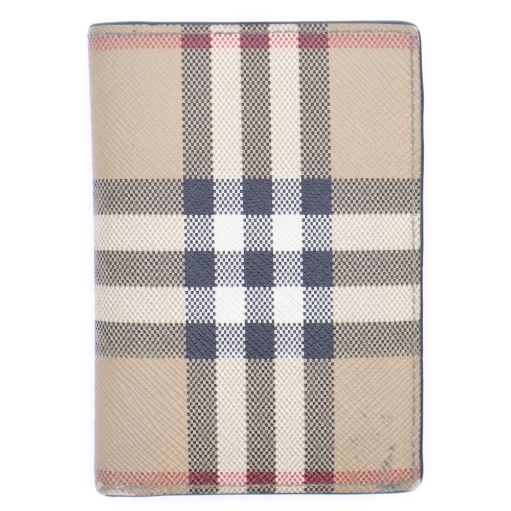 BURBERRY (バーバリー) チェック レザー カードケース ベージュ - メルカリ