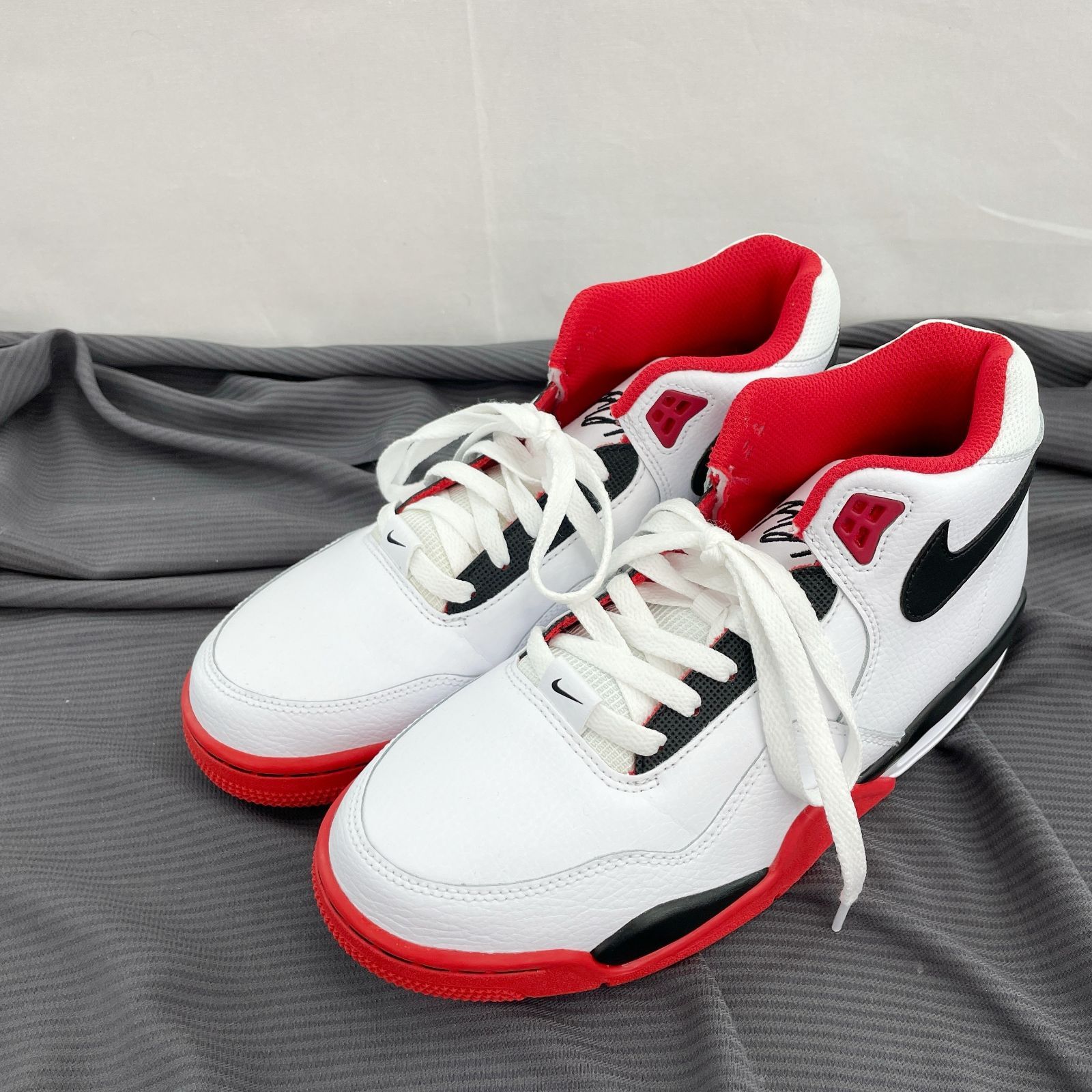 NIKE フライト レガシー BQ4212-100 25.5 ホワイト レッド メンズ 靴 