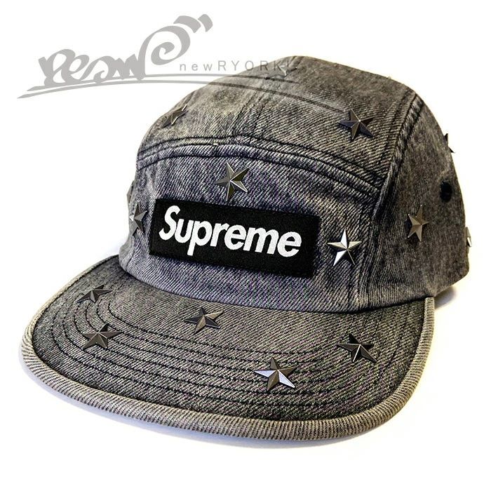 送料無料 メンズ キャップ ウォッシュドブラック Supreme シュプリーム