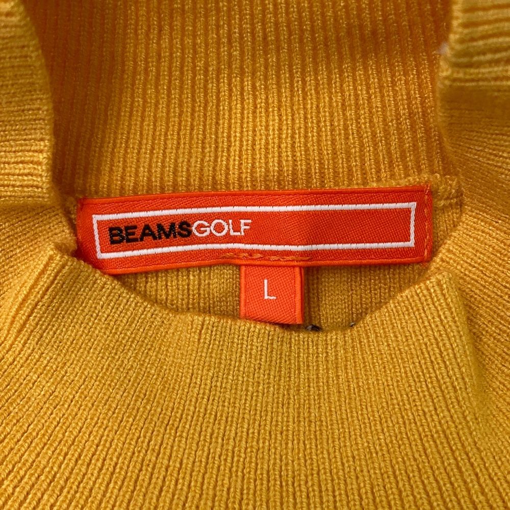 サイズ：L BEAMS GOLF ビームスゴルフ 2024年モデル ハイネック 長袖 ニットセーター  イエロー系 [240101643404] ゴルフウェア レディース ストスト サイズ：L BEAMS GOLF ビームスゴルフ 2024年モデル ハイネック 長袖
