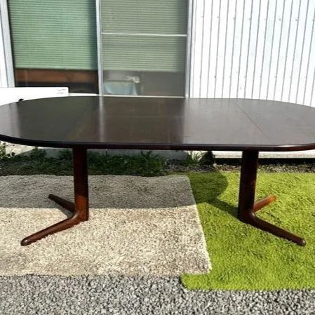 北欧 デンマーク Dyrlund 拡張式 ラウンドダイニングテーブル 伸長式