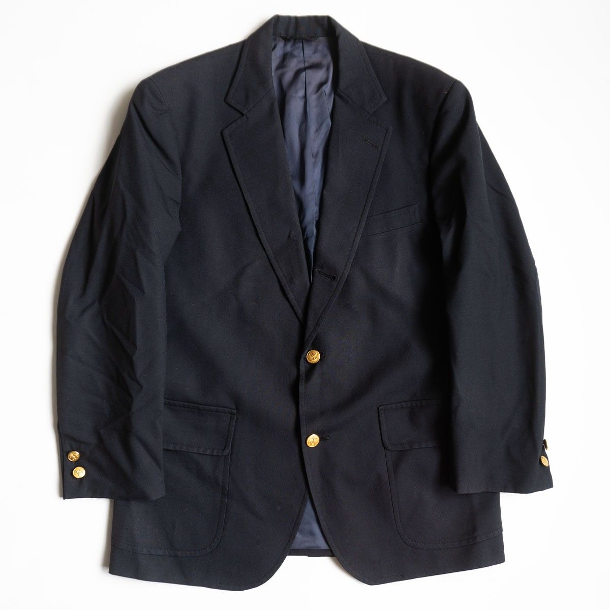 最高級品】BROOKS BROTHERS【テーラードジャケット /紺ブレ】38SHT 金 
