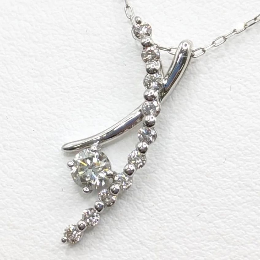 ?新品 プラチナ ダイヤモンド【D-0.30ct /0.25ct】ネックレス - メルカリ