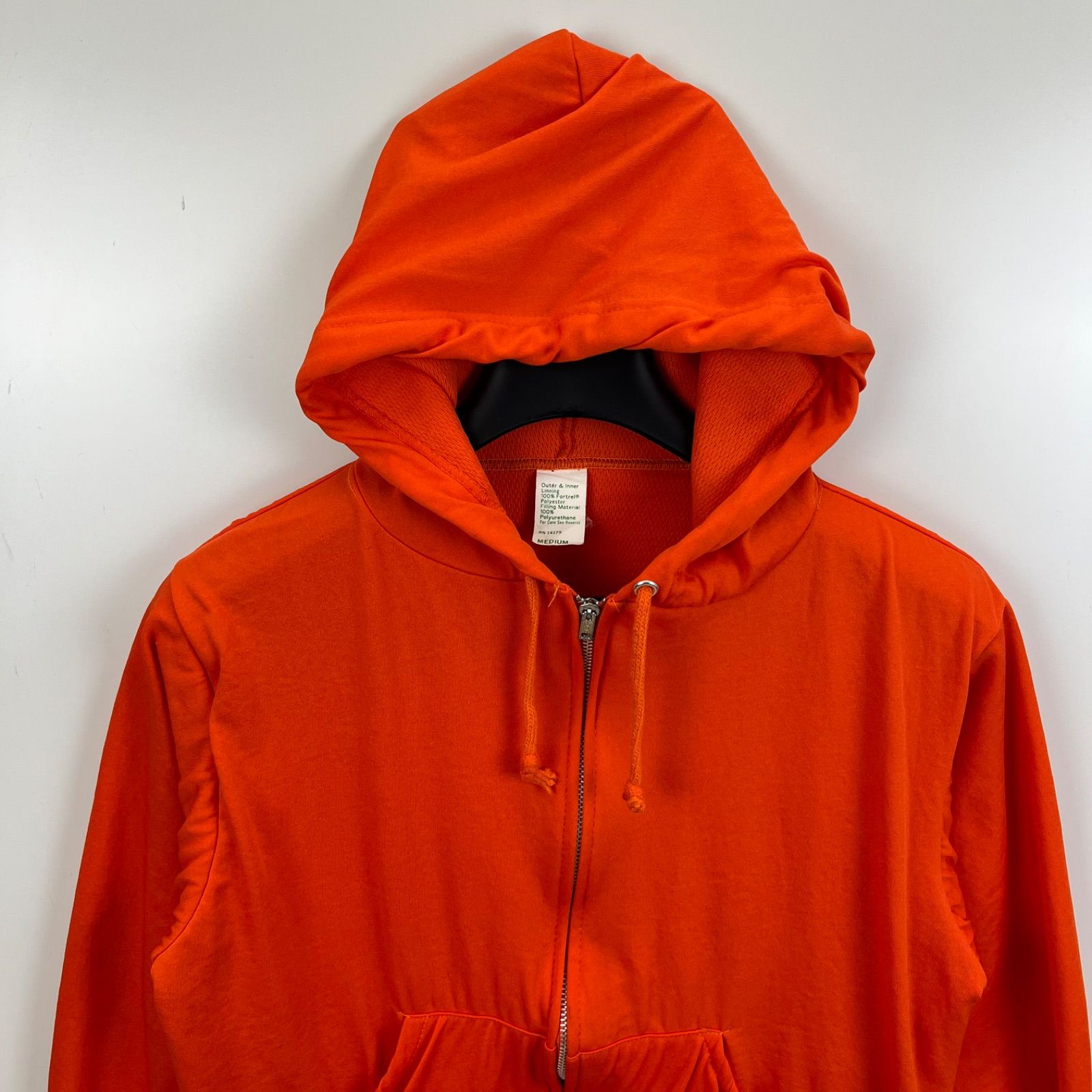 MONTGOMERY WARD 60s 70s USA vintage double face poly zip hoodie M 