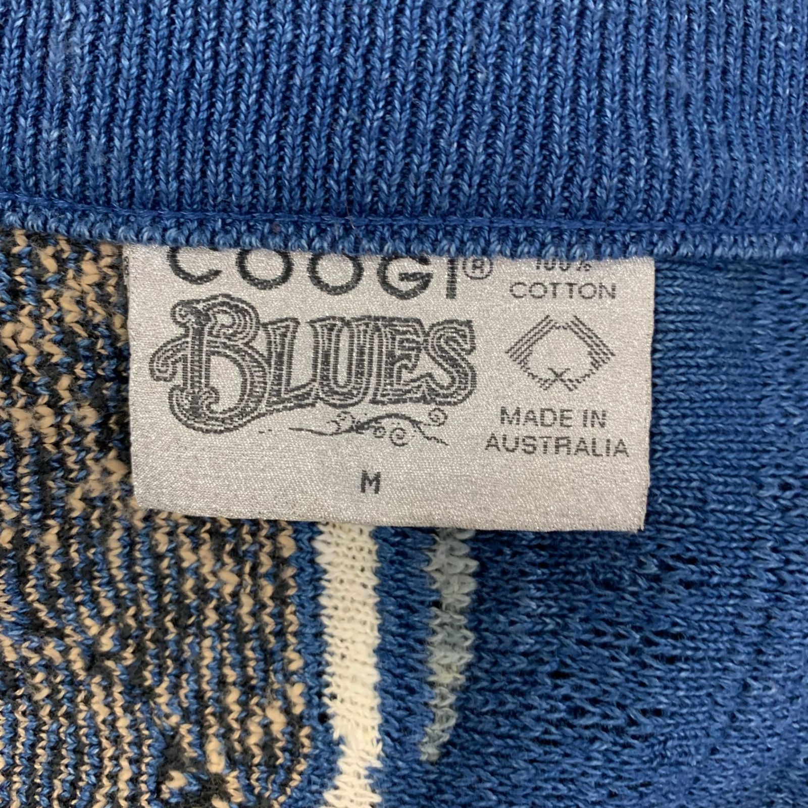 クージー COOGI ニット カーディガン ブルー Mサイズ 201MT-5493
