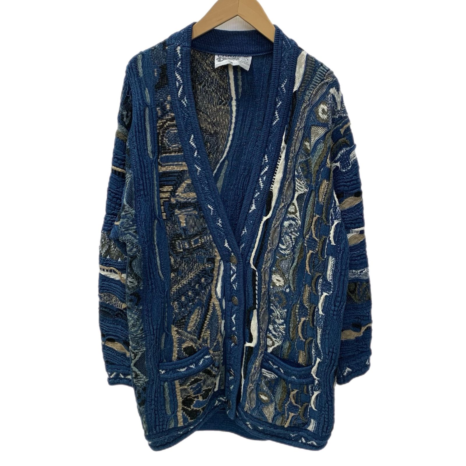 クージー COOGI ニット カーディガン ブルー Mサイズ 201MT-5493