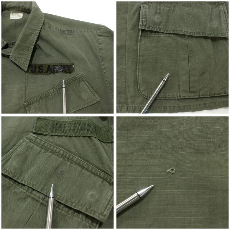 60s vintage U.S.ARMY ジャングルファティーグ 4th リップストップ