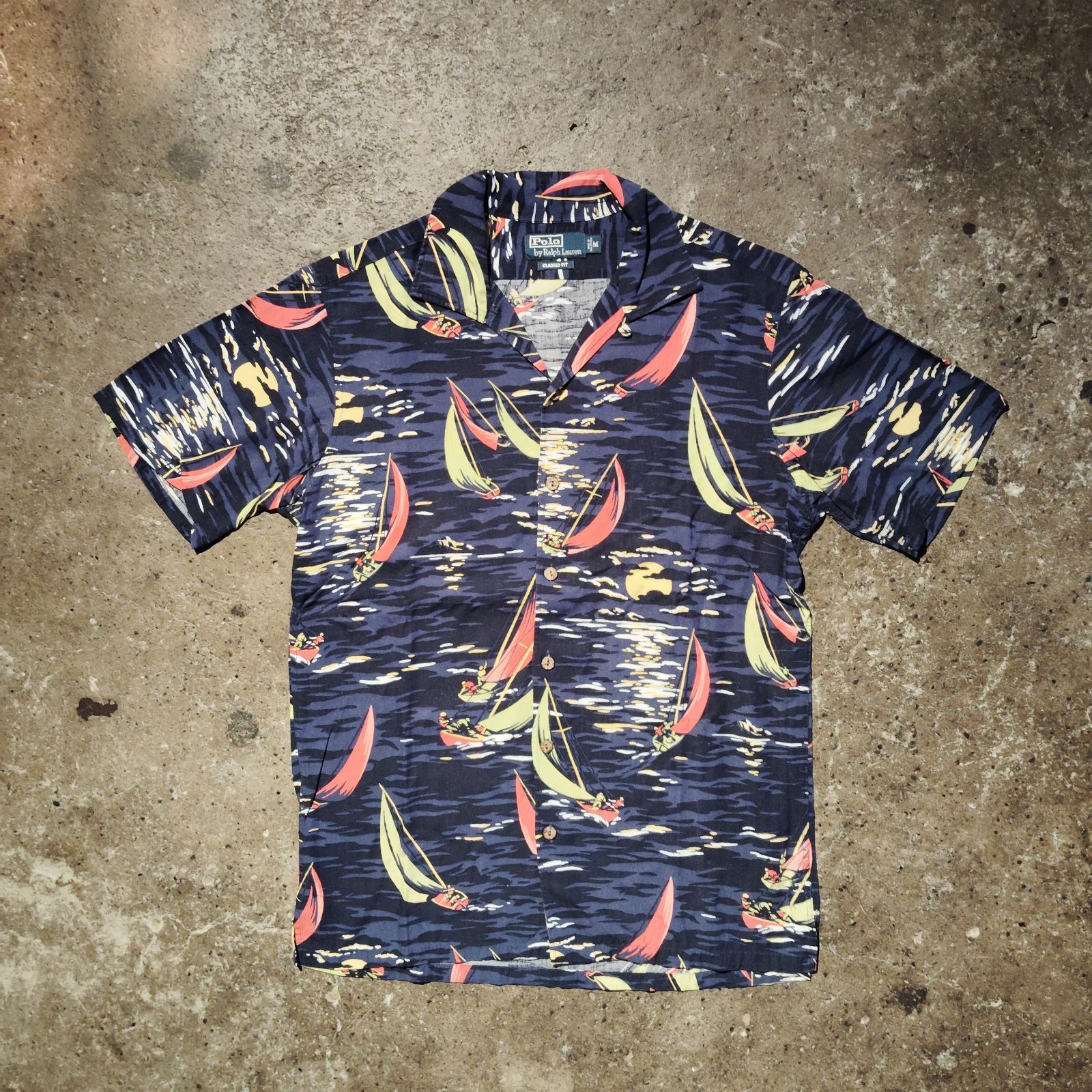 Polo Ralph Lauren 90s ヨット柄アロハシャツ ポロラルフローレン
