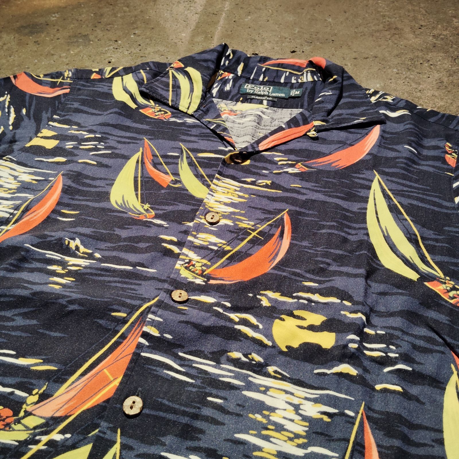 Polo Ralph Lauren 90s ヨット柄アロハシャツ ポロラルフローレン
