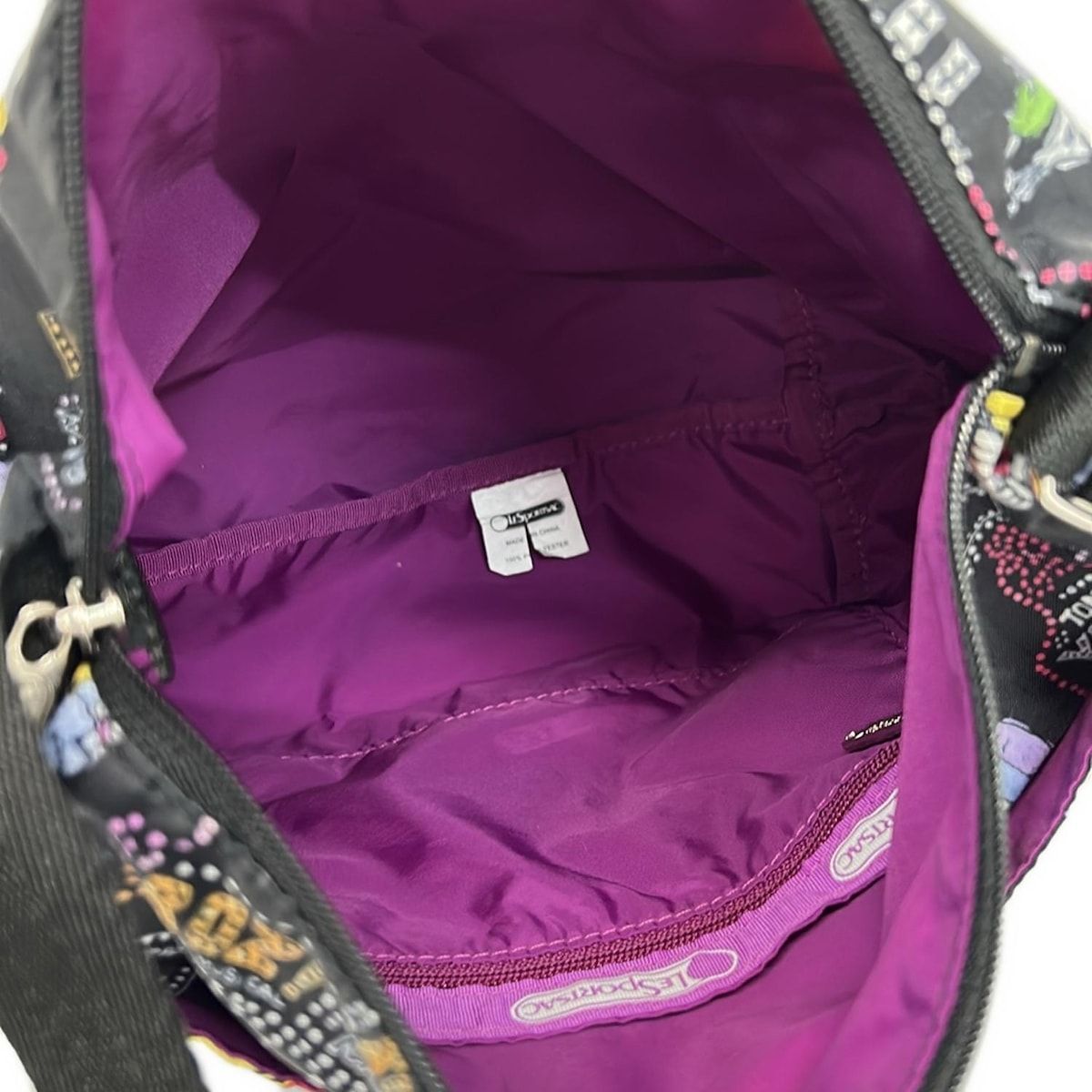 LESPORTSAC(レスポートサック) ショルダーバッグ - 黒×イエローグリーン×マルチ モンスター LESPORTSAC(レスポートサック) ショルダーバッグ - 黒×イエロー