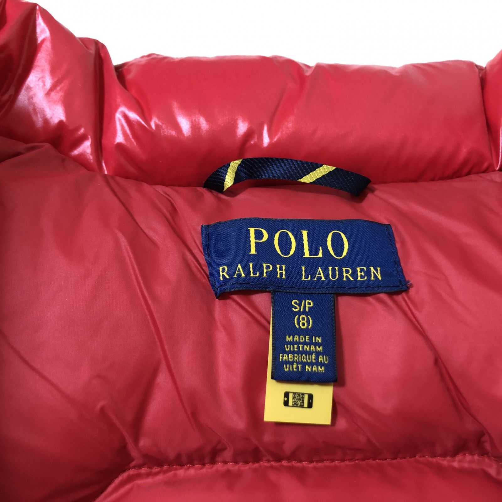 BM142 美品 POLO ラルフローレン レッド ダウンベスト 8 140cm - メルカリ