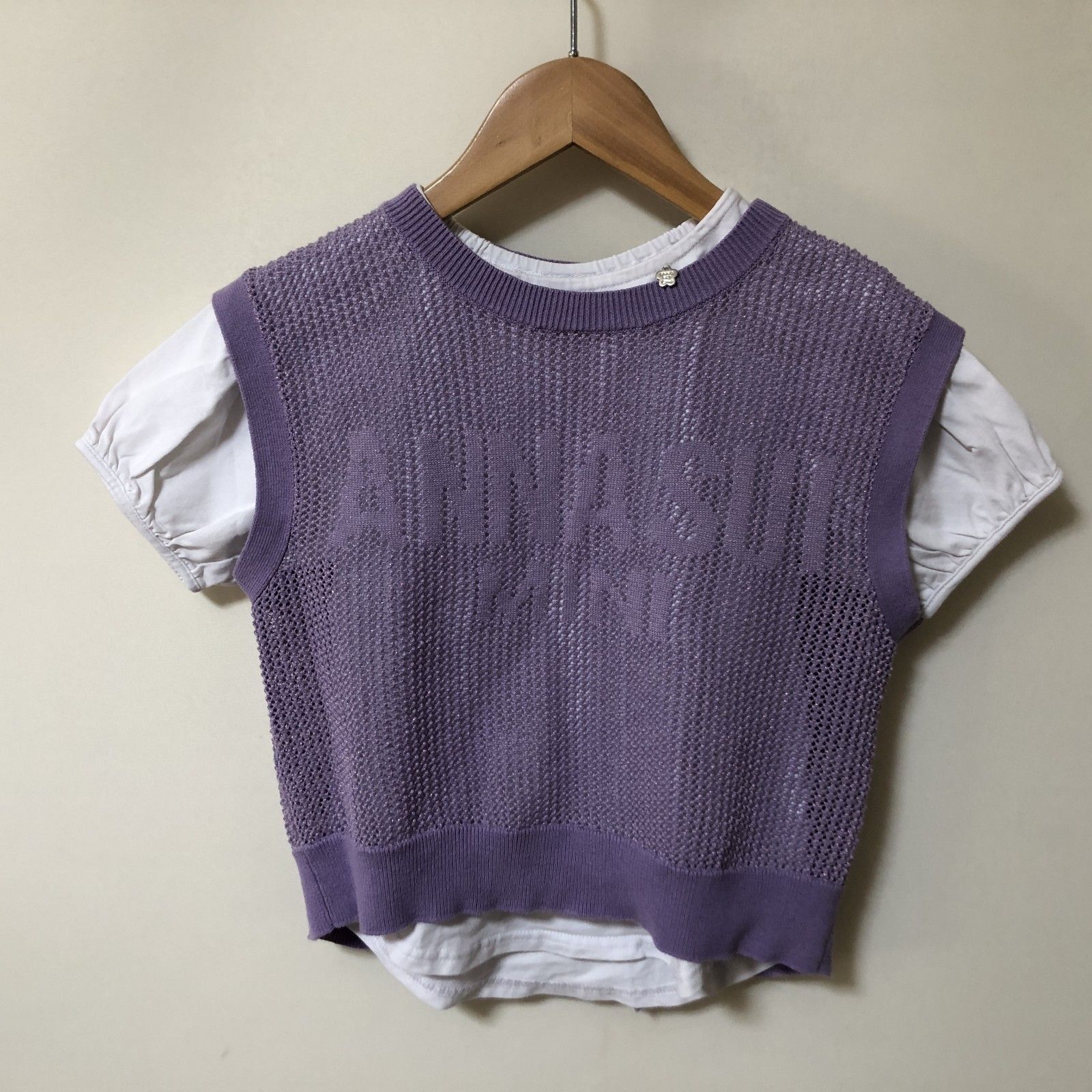 BM146 ANNA SUI mini アナスイミニ トップス メッシュベスト Tシャツ 