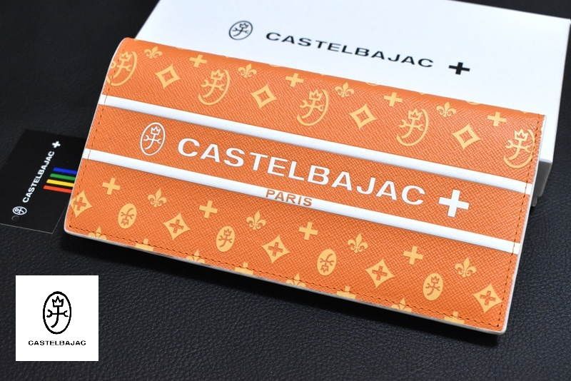 定価2万2000円】新品 CASTELBAJAC【ビジュー】長財布 097604 オレンジ