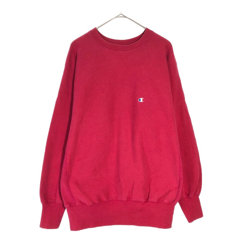 90年代 USA製 Champion チャンピオン REVERSE WEAVE リバースウィーブ ワンポイントロゴ スウェット レッド(メンズ XL)中古 古着 X5493 90年代 USA製 Champion チャンピオン REVERSE WEAVE リバースウィーブ