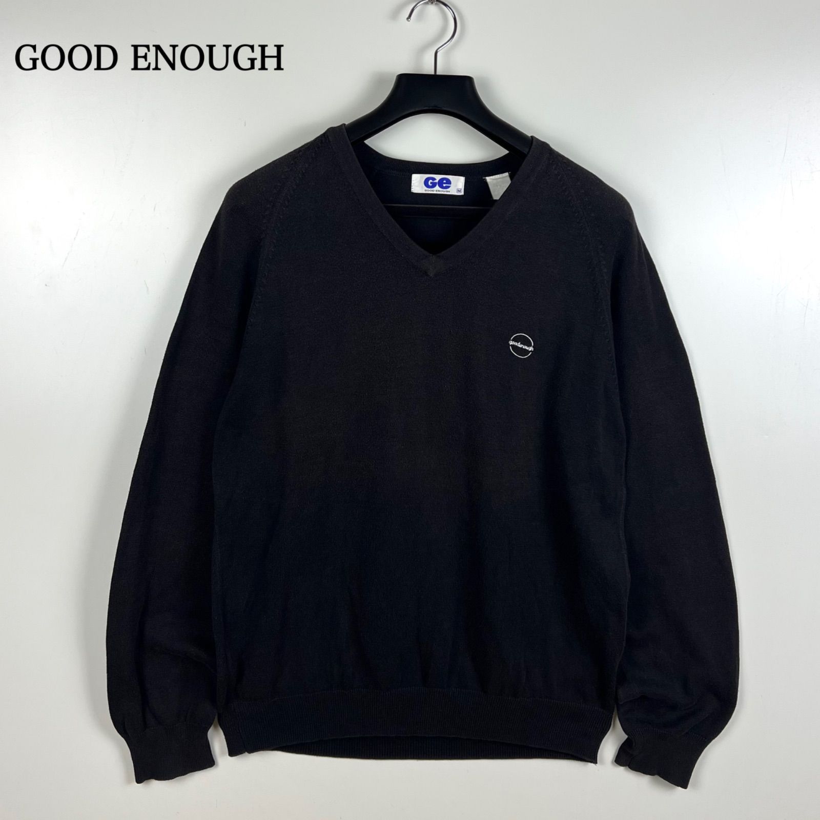 GOOD ENOUGH 90s archive circle logo cotton knit M グッドイナフ