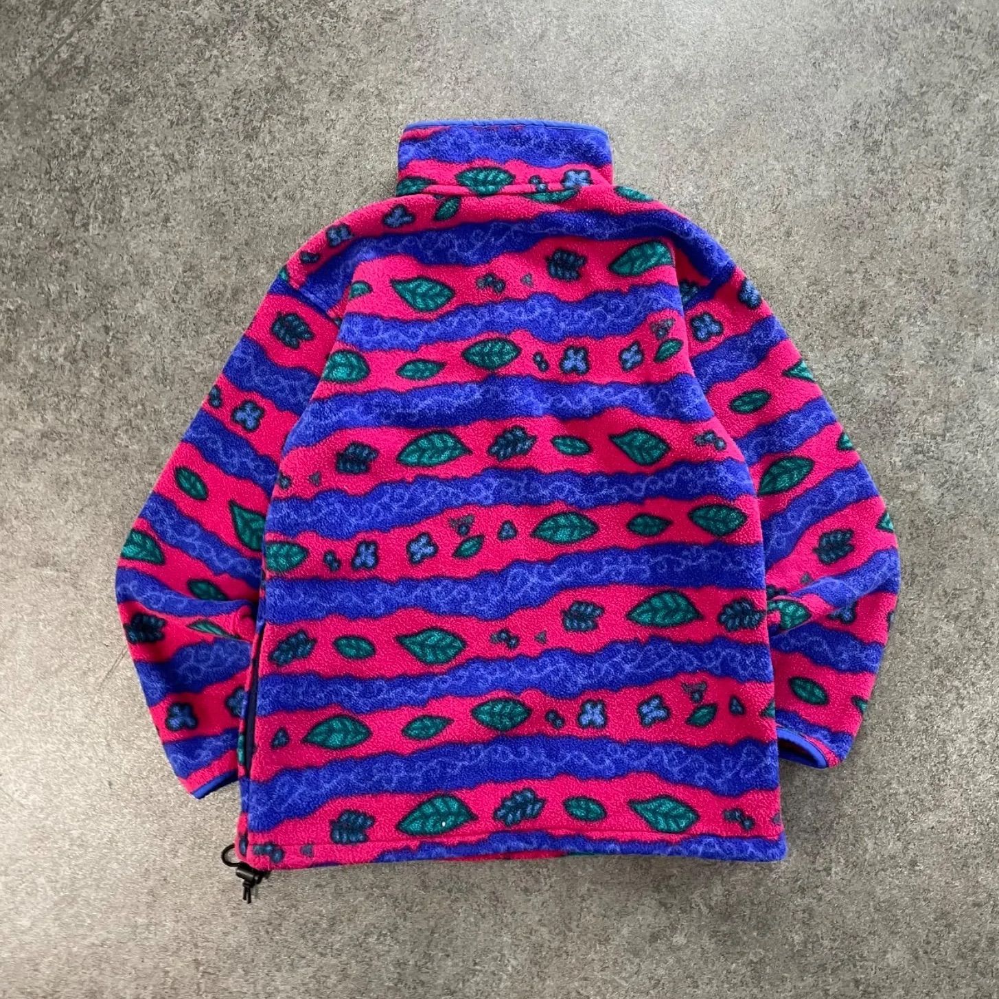 レディース L.L.Bean スナップボタン フリース イエロー系 80s 90s USA 