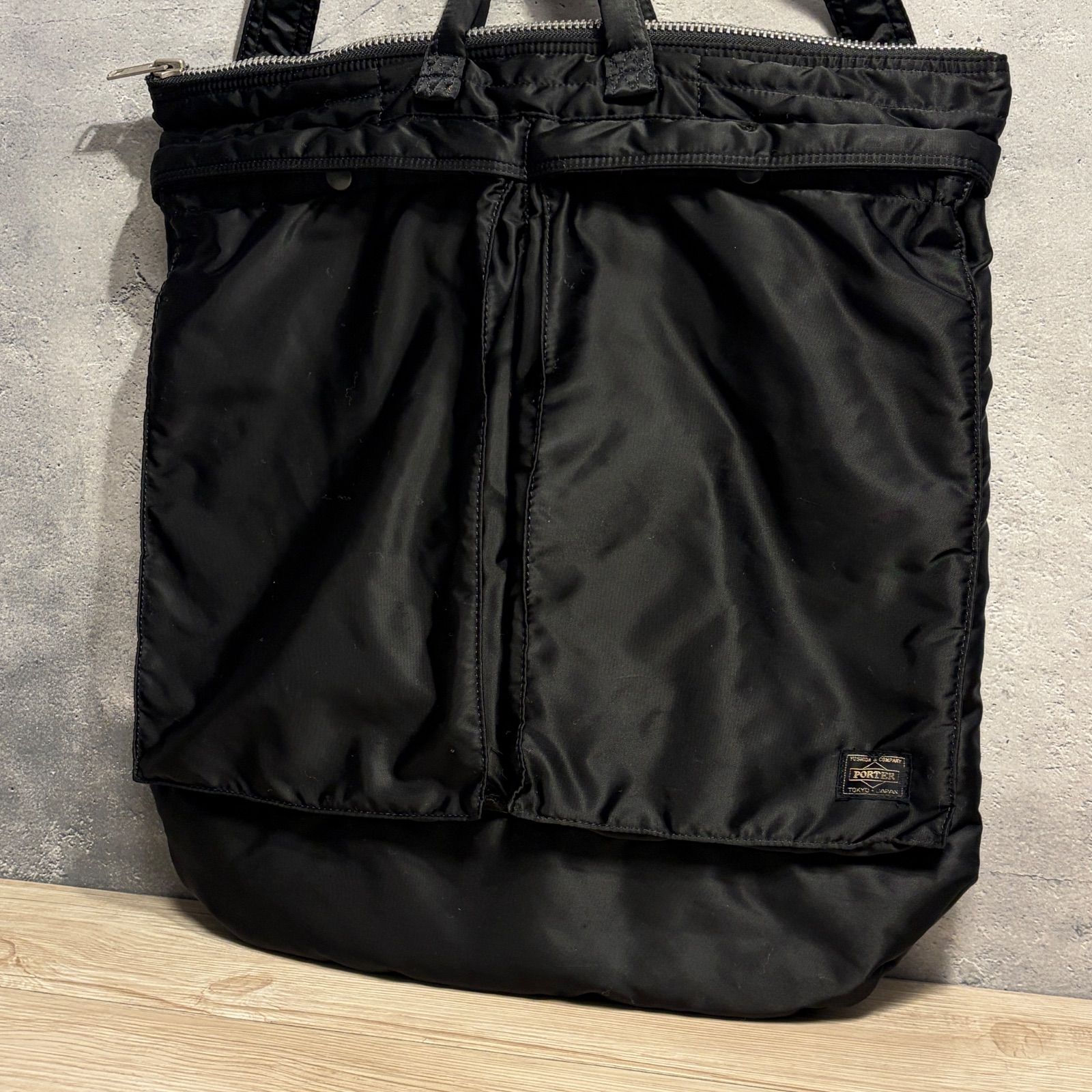 PORTER タンカー ヘルメットバッグ 2WAY ブラック ポーター 吉田カバン 