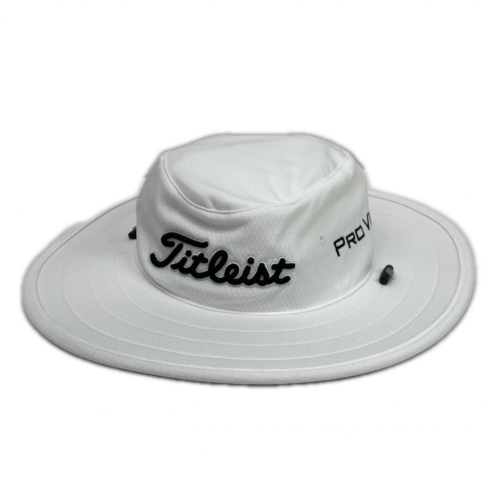 中古 タイトリスト Titleist バケットハット F(57-59cm) 白 ホワイト ツバ広 ツアーオージーハット