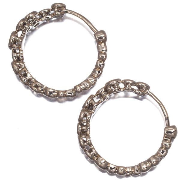カシケイ ピアス ダイヤ ダイヤモンド 0.80ct ベゼル フープ K18BG