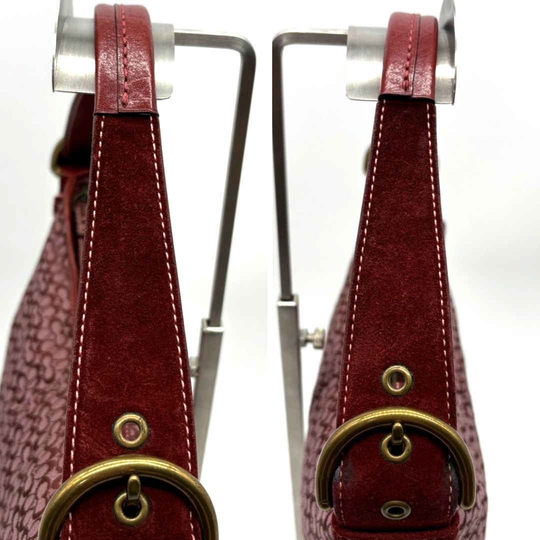 コーチ COACH ショルダーバッグ ミニシグネチャー キャンバス スエード 