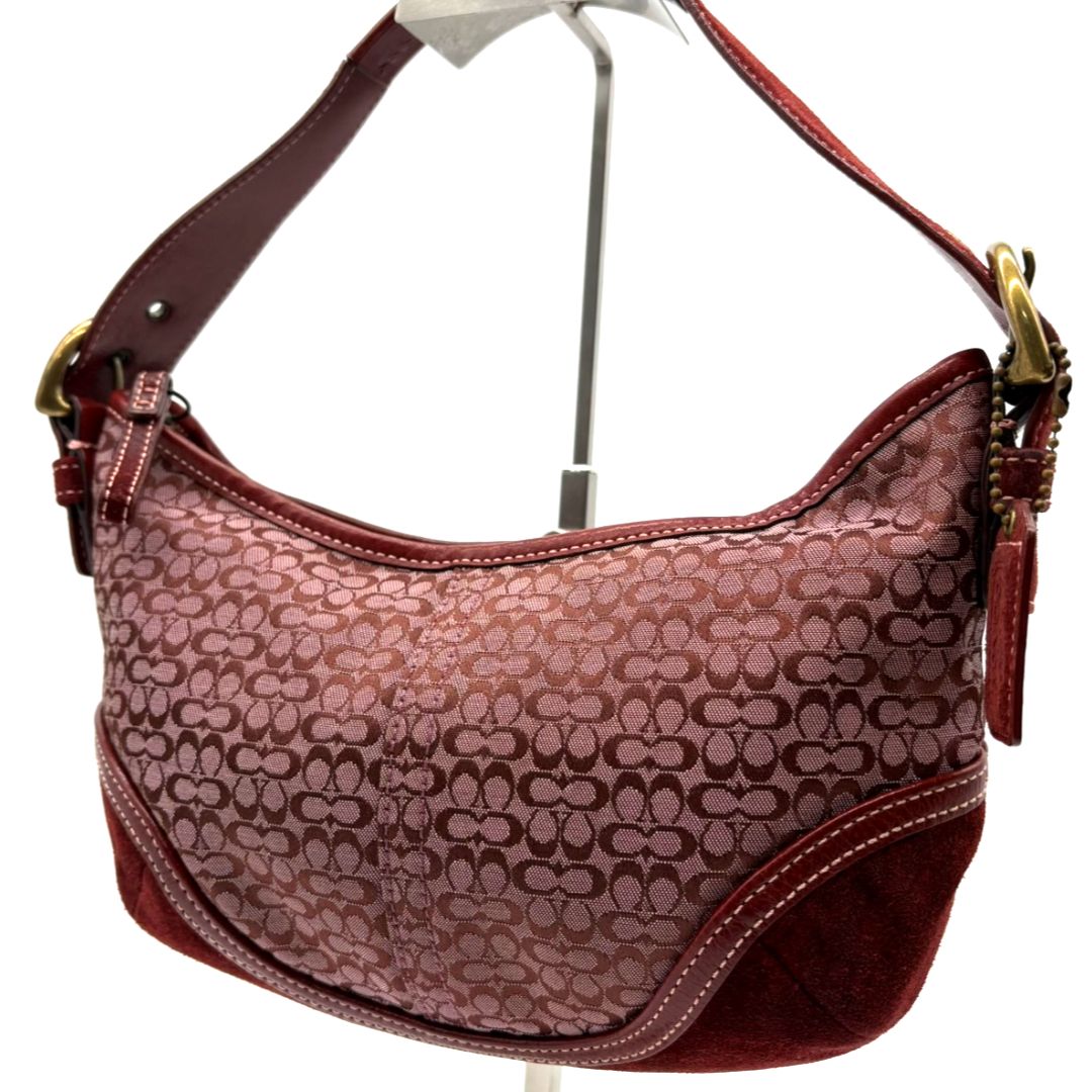 コーチ COACH ショルダーバッグ ミニシグネチャー キャンバス スエード 