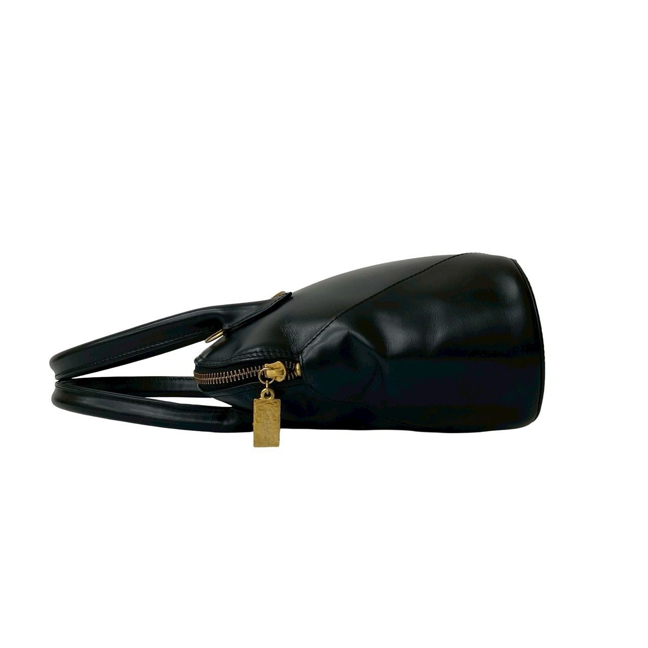 極 美品 YVES SAINT LAURENT イヴ・サンローラン YSL ロゴ 金具 レザー 