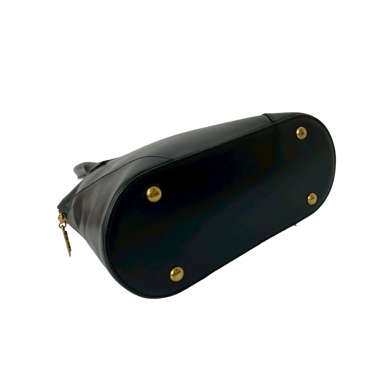 極 美品 YVES SAINT LAURENT イヴ・サンローラン YSL ロゴ 金具 レザー 