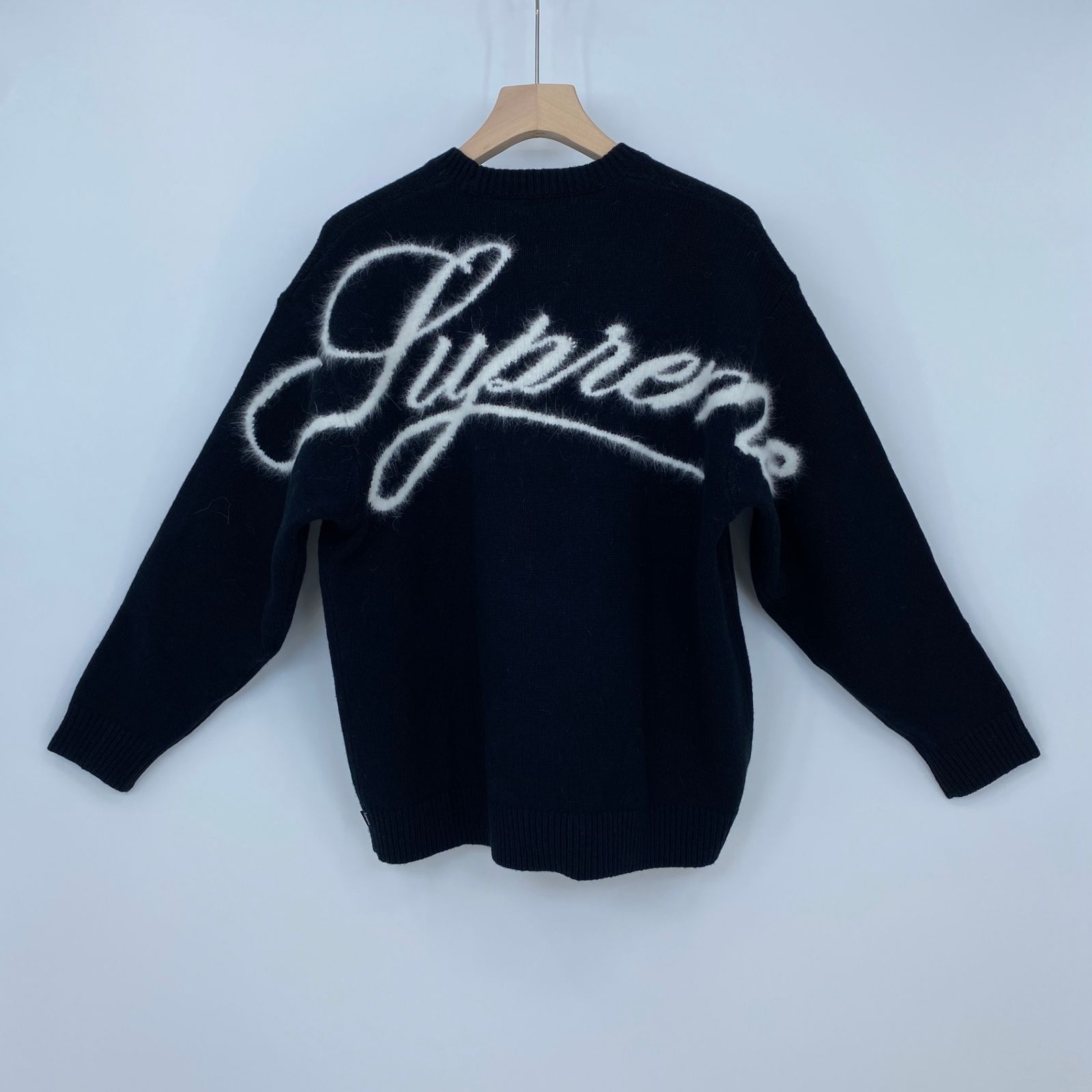 SUPREME Angora Script Sweater メンズ L 黒系【中古】 - メルカリ