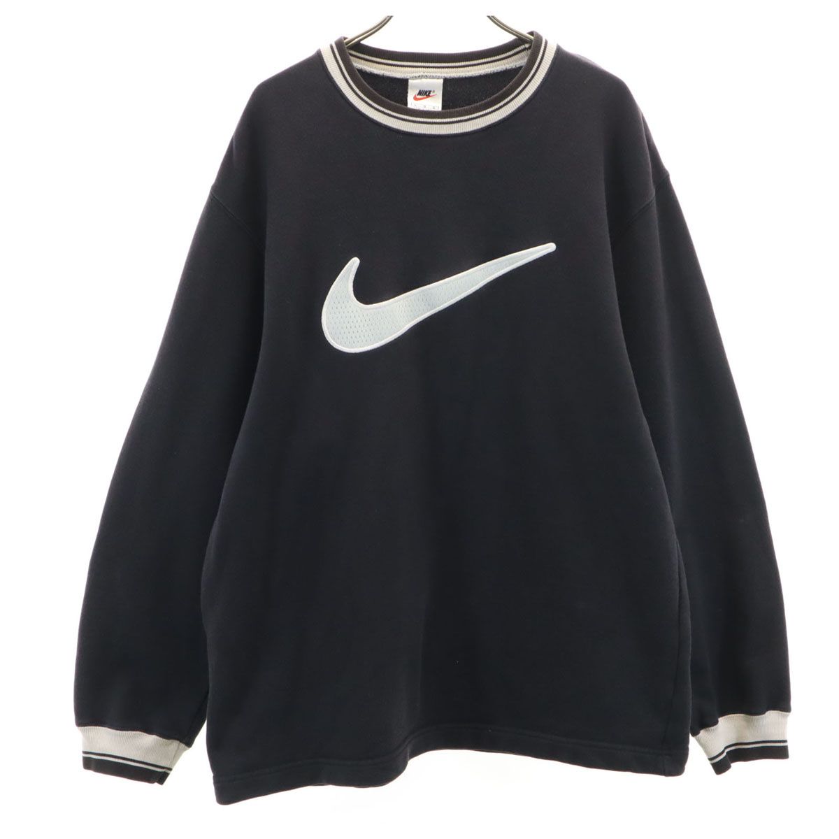 NIKE ナイキ 90s 00s オールド 長袖 スウェット トレーナー L ブラック 